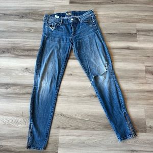 Mother The Looker Ankle zip jeans